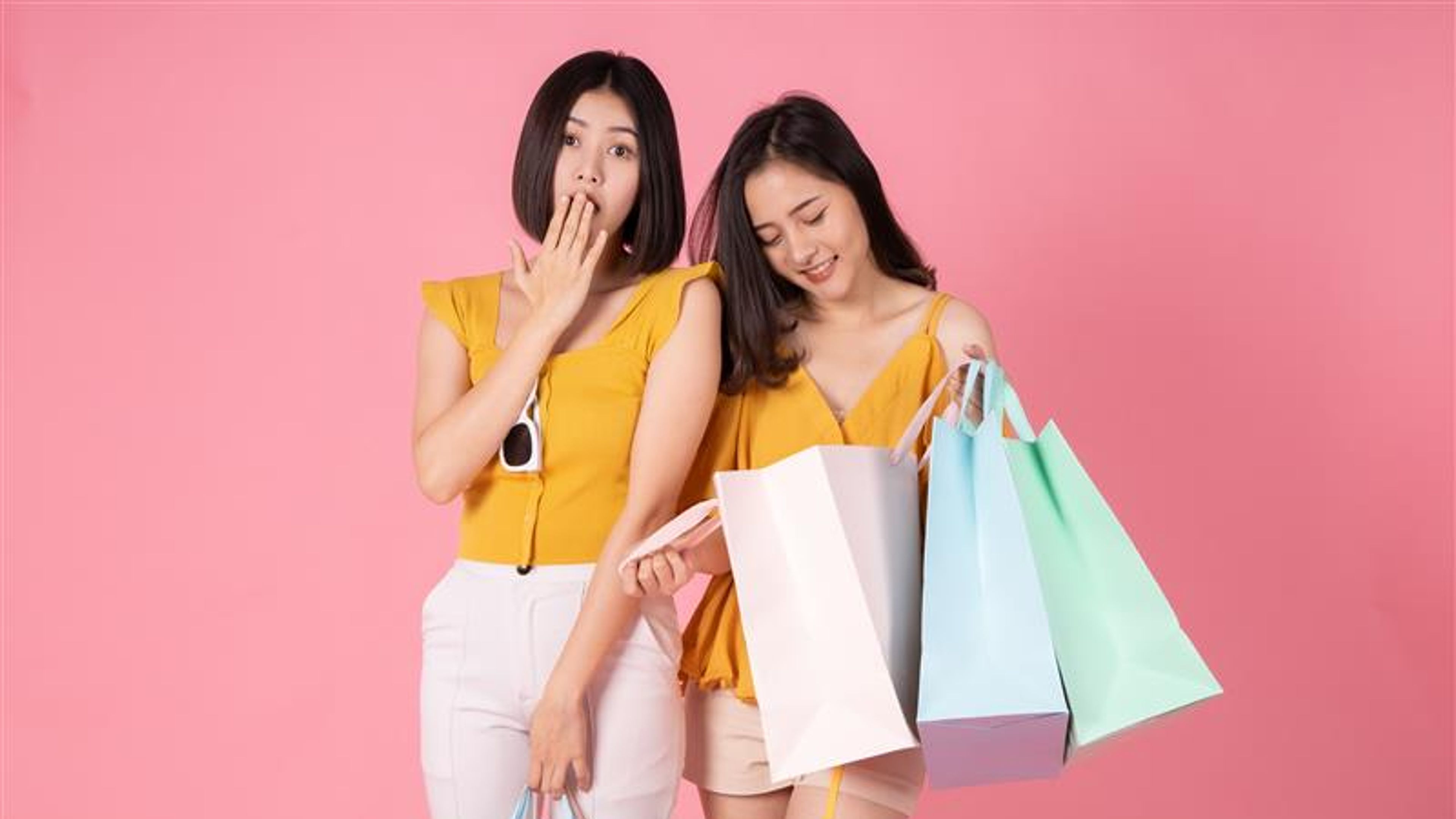 Asian girls are purchasing products